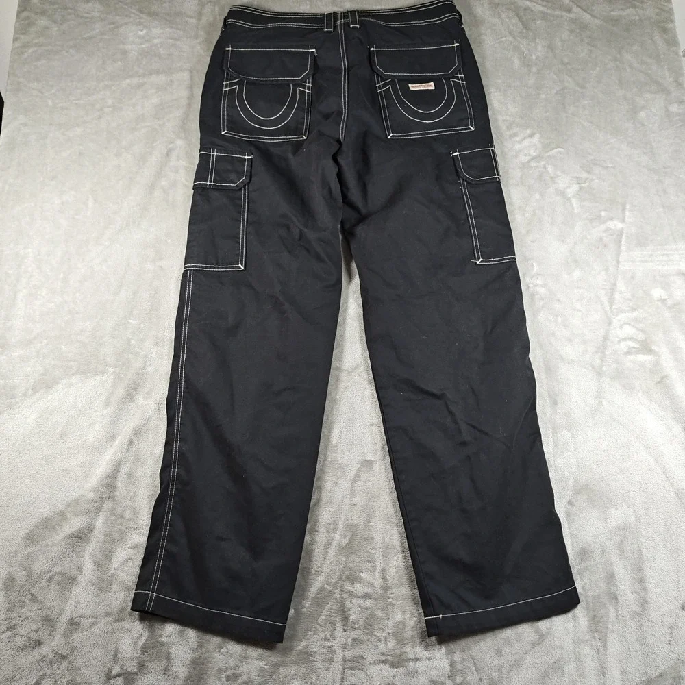 True Religion Military SN Cargo Pants Mens 30x30.5 Wide Leg Utility Carpenter